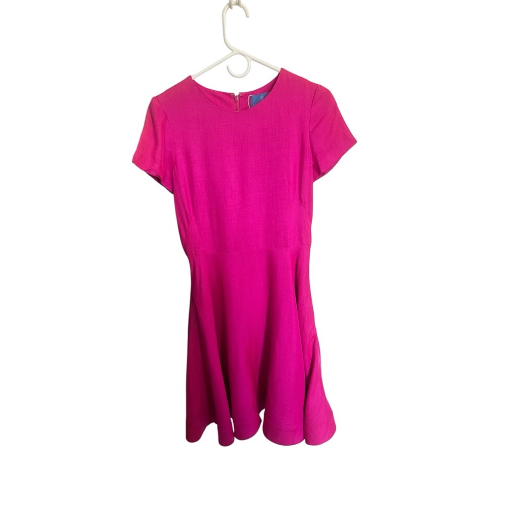 NWOT Alice Walk Hot Pink Quiet Luxury Short Sleeve Dress Size 6